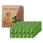 Load image into Gallery viewer, Eco-friendly green poop garbage bags with bone print, 36 rolls for hassle-free dog waste cleanup on the go