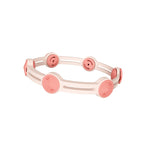 Load image into Gallery viewer, Close-up of pink and white Pet Anti-Flea & Tick Collar for Dogs & Cats featuring essential oil pods for long-lasting flea and mosquito repellent.