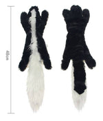 Load image into Gallery viewer, Large black and white plush animal dog toy with soft fur, designed for anti-bite molar chewing and teeth cleaning fun