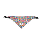 Load image into Gallery viewer, Triangular pet bandana with Japanese tang grass and cherry blossom pattern for dogs and cats, adjustable collar accessory.