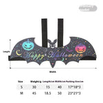 Load image into Gallery viewer, Halloween pet batwing costume with felt bat wings, colorful pumpkins, bells, and adjustable straps for cats and dogs