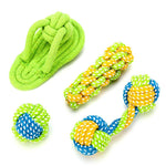 Load image into Gallery viewer, Set of colorful chew-resistant molar rope balls and tug toys designed for large dogs' interactive play and dental health.