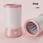 Load image into Gallery viewer, Pink electric pet paw cleaner with soft bristles for automatic foot washing of dogs and cats, portable grooming cup design.