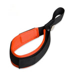 Load image into Gallery viewer, Black and orange wrist strap for automatic dog leash hands-free pet walking rope accessory