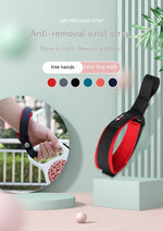 Load image into Gallery viewer, Red anti-removal wrist strap for hands-free automatic dog leash with secure grip and multiple color options displayed.