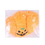 Load image into Gallery viewer, Orange Halloween pet pumpkin hat costume for cats and dogs in clear plastic packaging