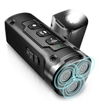Load image into Gallery viewer, Black triple-head ultrasonic bark stopper with LED light, portable and rechargeable anti-bark device for safe dog behavior correction.