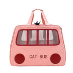 Load image into Gallery viewer, Pink foldable portable pet trolley luggage for two cats or small dogs with mesh ventilation windows and handle straps