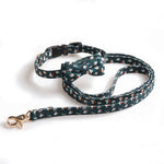 Load image into Gallery viewer, Halloween pet collar and leash set with adjustable bowknot featuring pumpkin and ghost pattern for dogs and cats