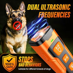 Load image into Gallery viewer, Dual ultrasonic frequency anti-bark device for dogs, 100% safe and effective for stopping bad behavior in various dog breeds.