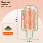 Load image into Gallery viewer, Cat scratching toy shaped like ice cream with catnip ball, teaser stick, and built-in single hair remover, 16.4 x 8.4 cm.