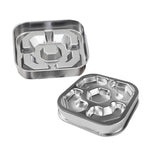 Load image into Gallery viewer, Pet Square stainless steel slow feeding bowl with bone-shaped anti-choke design and non-slip base for dogs and cats.