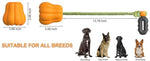 Load image into Gallery viewer, Orange pumpkin-shaped dog rope fetch toy with handle, suitable for medium to large breeds, durable for indoor and outdoor play.