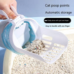 Load image into Gallery viewer, Wide cat litter scoop with refill bag for easy one-finger handling and automatic waste storage in self-cleaning bin kit