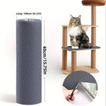 Load image into Gallery viewer, Self-adhesive trimmable Cat Scratcher Sofa Protector roll in grey, shown with cat tree and close-up of cutting and adhesive backing.