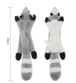 Load image into Gallery viewer, Two-sided plush raccoon dog toy measuring 48cm, designed as an anti-bite molar chew toy for teeth cleaning and fun.