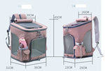 Load image into Gallery viewer, Portable transparent cat backpack carrier with ventilation, bubble window, and shoulder straps for small dogs and cats, pink color.