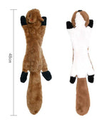 Load image into Gallery viewer, Plush animal dog toy shaped like a squirrel, designed for biting, molar chewing, teeth cleaning, and pet entertainment.