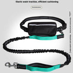 Load image into Gallery viewer, Hands-free reflective dog leash with elastic waistbelt, retractable shock absorption, and strong durable clip for comfortable walking
