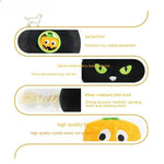 Load image into Gallery viewer, Halloween pet hat toy with pumpkin and cat designs, durable chew and squeak features for cats and dogs