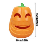 Load image into Gallery viewer, Indestructible pumpkin-shaped chew toy for aggressive dogs and puppies measuring 11.5cm by 8.6cm.