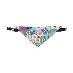 Load image into Gallery viewer, Triangular pet bandana with Japanese tang grass and cherry blossom pattern for dogs and cats, adjustable size.