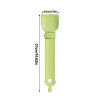 Load image into Gallery viewer, Green cat-shaped strip feeder spoon with measurements for dispensing wet food for cats and dogs