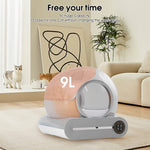 Load image into Gallery viewer, Smart self-cleaning cat litter box with 9L capacity and app control for hassle-free pet care at home