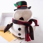 Load image into Gallery viewer, Christmas snowman costume outfit for small dogs and cats with hat, scarf, and buttons holiday pet clothing