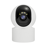 Load image into Gallery viewer, WiFi pet camera with indoor HD video, night vision, and a sleek white and black design for monitoring pets remotely