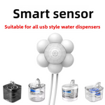 Load image into Gallery viewer, Smart infrared sensor pet water fountain by POT N PET, with a flower-shaped white sensor, paired with multiple pet water dispensers.