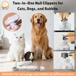 Load image into Gallery viewer, 2-in-1 POT N PET™ Nail Clippers with LED Light and grinder for cats, dogs, and rabbits. Versatile grooming tool for pets of all sizes.