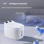 Load image into Gallery viewer, Smart Cat Water Fountain & Dispenser with 120° intelligent induction sensor that activates water flow when pets approach, ideal for quiet hydration.