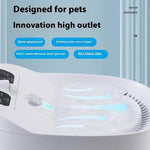 Load image into Gallery viewer, High-outlet Smart Cat Water Fountain & Dispenser designed to prevent splashing and black chin, offering a larger drinking area for pets.