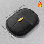 Load image into Gallery viewer, Black mesh pet hair remover glove with yellow tab, measuring 23.5 by 17 cm for cat and dog grooming