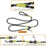 Load image into Gallery viewer, Black and white hands-free dog leash with shoulder strap, adjustable length, sturdy hooks, and 360-degree rotating clasp