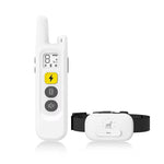 Load image into Gallery viewer, White remote dog training collar with digital display and adjustable shock, vibration, and sound modes for effective anti-bark training.