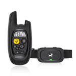 Load image into Gallery viewer, Black remote dog training collar with multi-function buttons and LED indicator, designed for anti-bark and electric shock correction for dogs.