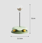 Load image into Gallery viewer, Dimensions of Interactive Cat Toy & Feeder Set shown as 32cm tall and 21.5cm wide, highlighting its compact and functional design.