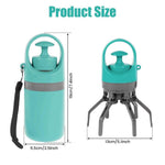Load image into Gallery viewer, Product dimensions of the Portable Dog Pooper Scooper – Six-Claw Grabber with Bag Slot, featuring compact size and ergonomic handle design.