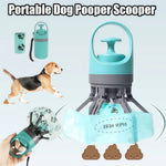 Load image into Gallery viewer, Portable Dog Pooper Scooper – Six-Claw Grabber with Bag Slot in action with cartoon poop icons, demonstrating its wide claw grip and bag compatibility.