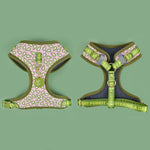 Load image into Gallery viewer, Lightweight breathable dog harness with adjustable straps and avocado pattern, suitable for small to large dogs.