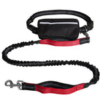 Load image into Gallery viewer, Hands-free reflective dog leash with adjustable waist belt, retractable strong nylon cord, and secure metal clasp for safe walking.