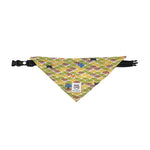 Load image into Gallery viewer, Triangular pet bandana with Japanese tang grass and cherry blossom pattern for small dogs and cats