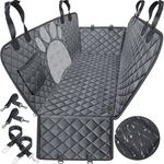 Load image into Gallery viewer, Upgraded pet car seat cover with mesh window, non-slip design, quilted waterproof material, and secure adjustable straps.