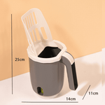 Load image into Gallery viewer, Gray cat litter scoop and waste bin combo with 25cm height and 14cm width, ideal for efficient litter cleaning and odor management.