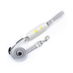 Load image into Gallery viewer, White Stretch Dog Leash for Small Medium Breeds with shock-absorbing and reflective features, perfect for daily walks and control.
