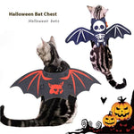 Load image into Gallery viewer, Cat wearing Halloween batwing costume with felt wings and skeleton design, suitable for pets and festive occasions