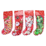 Load image into Gallery viewer, Four festive Christmas stockings filled with colorful warm winter cat toys and holiday treats for pets