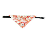 Load image into Gallery viewer, Triangular pet bandana with Japanese tang grass and cherry blossom pattern, adjustable for dogs and cats, XS to L size.